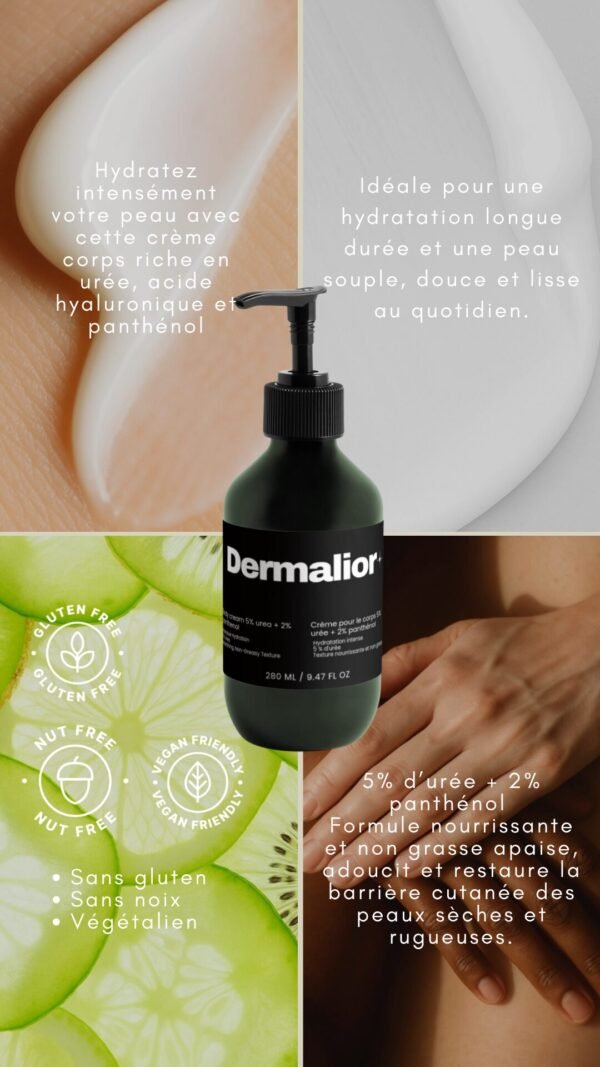 1 5 % d'urée + 2 % de panthénol Crème corporelle